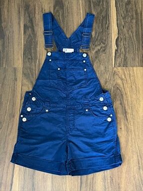 Y2K Faded Glory navy blue overall shorts